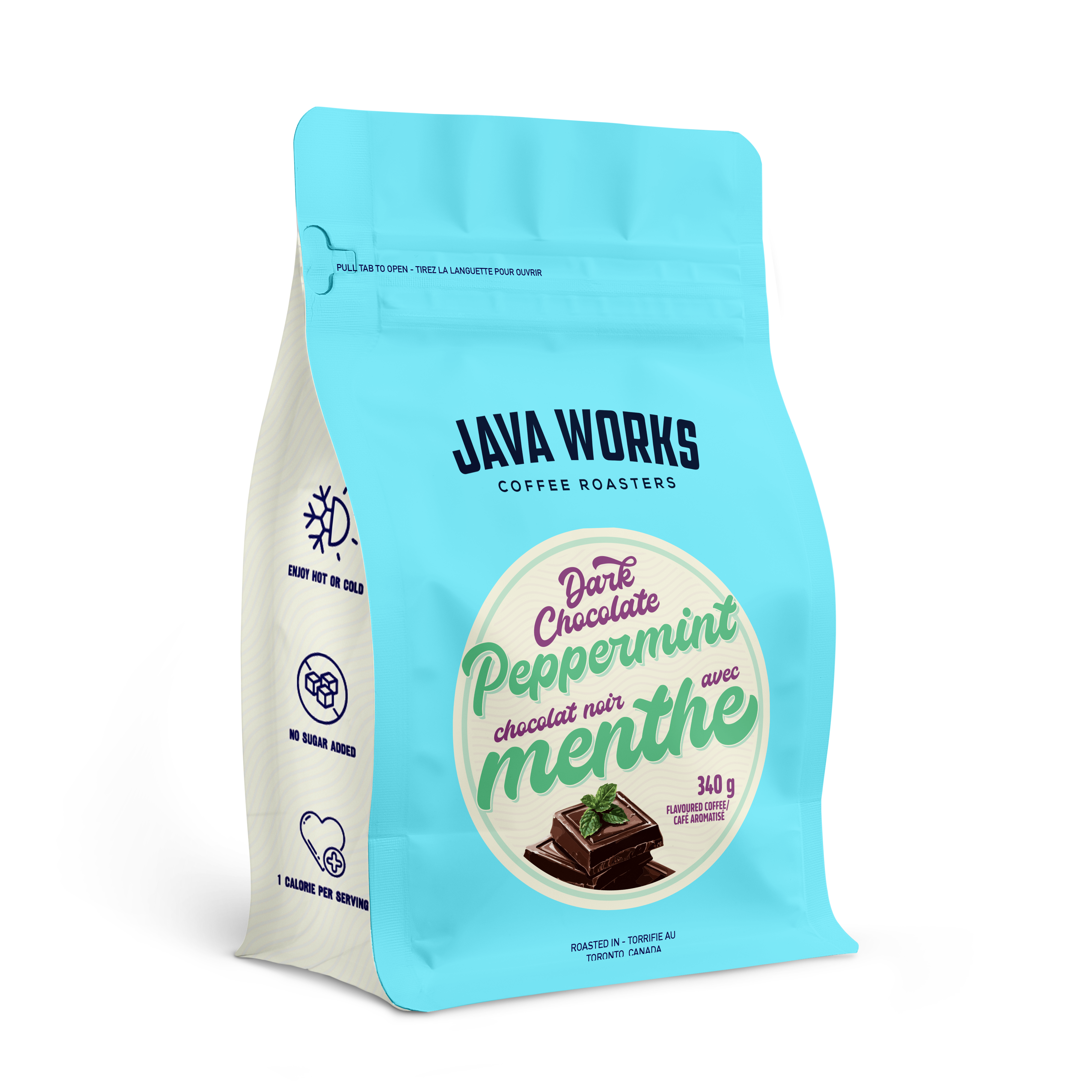 Dark Chocolate Peppermint Flavoured Coffee │ Java Works Coffee Roasters ...