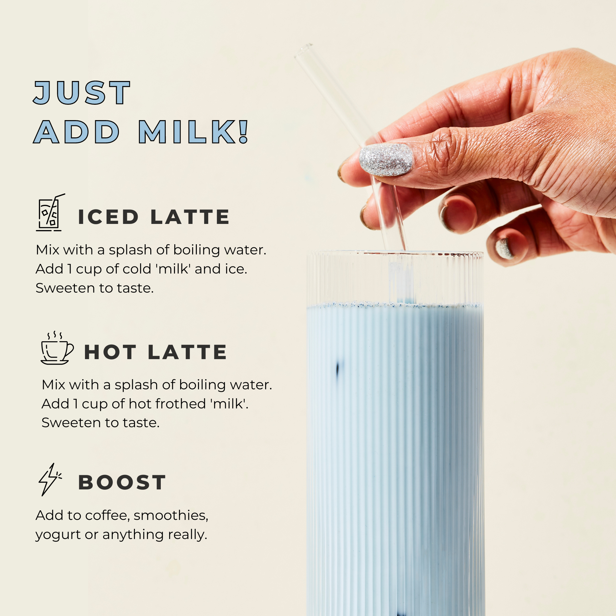 Blume Blue Lavender Superfood Latte Powder