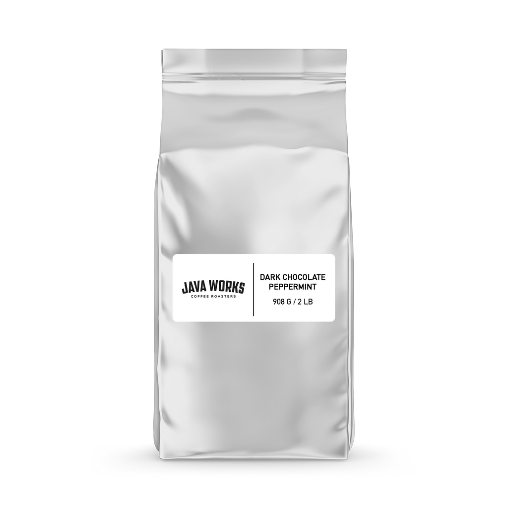 Dark Chocolate Peppermint Flavoured Coffee │ Java Works Coffee