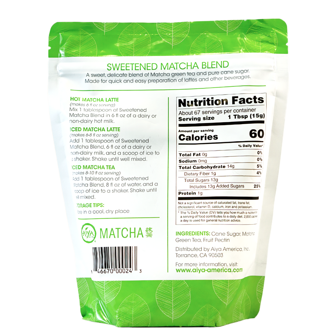 Aiya Matcha Green Tea Zen Blend 1 kg │ Java Works Coffee Roasters