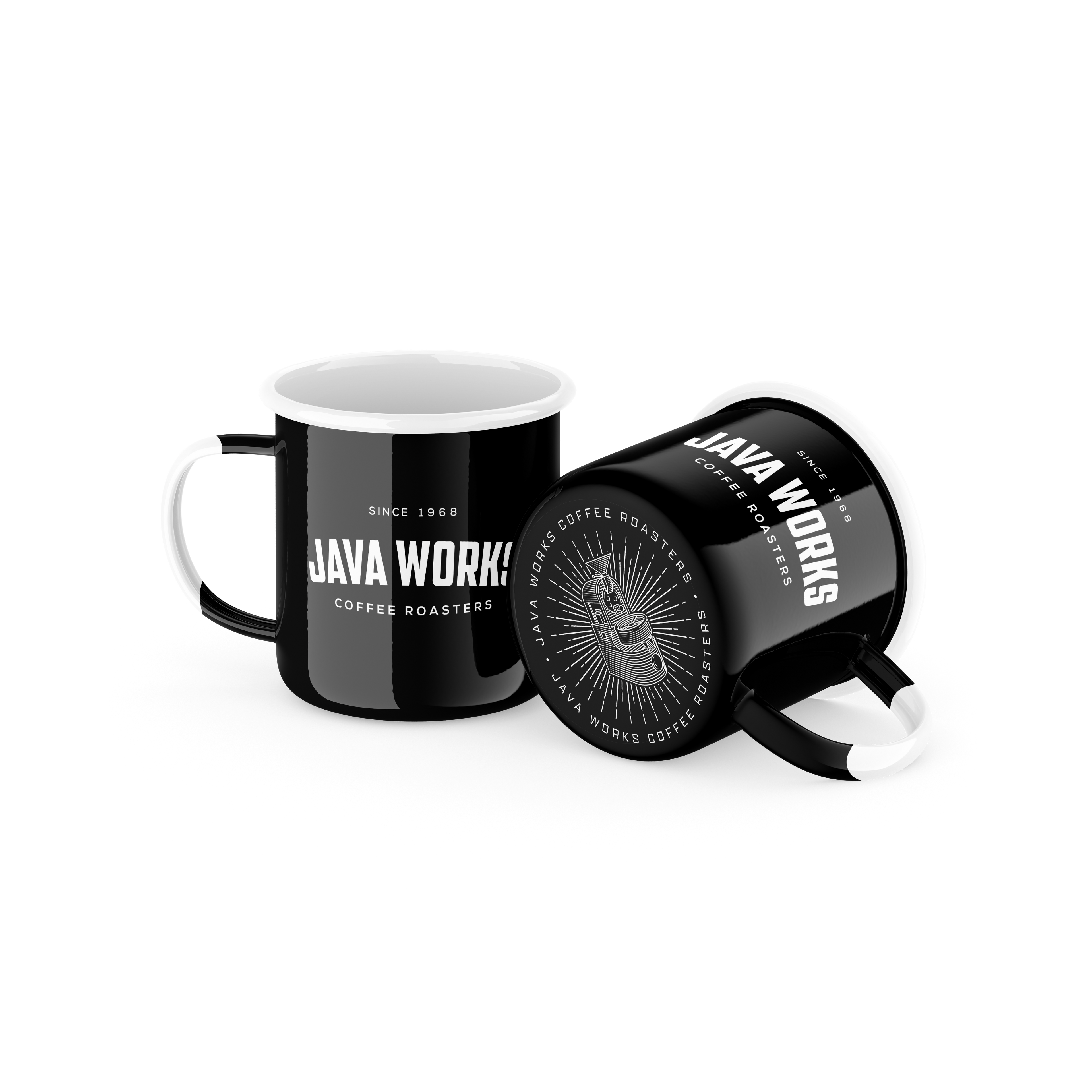 Java Works Enamel Camp Mug (Black)