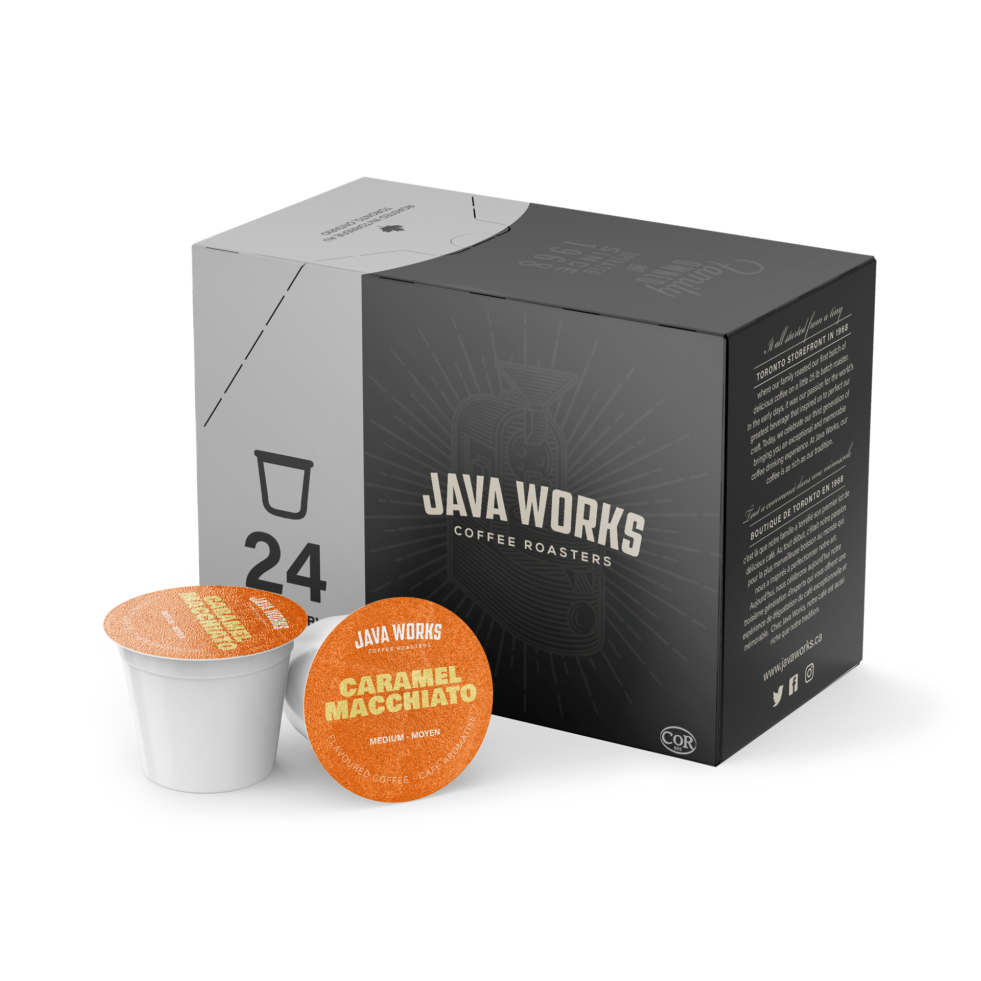 Caramel Macchiato Single Serve Capsules (24 count) – Javaworks.ca