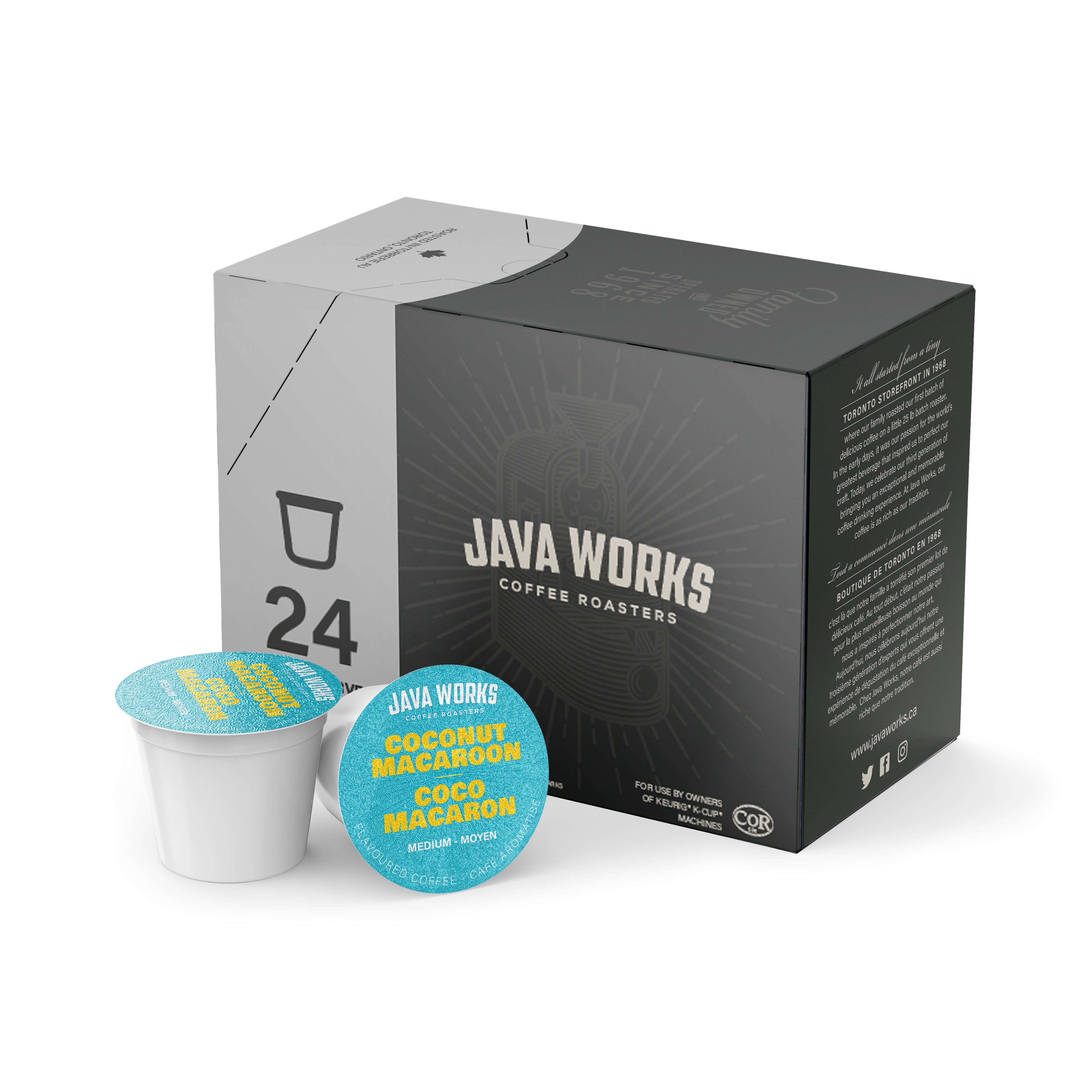 Coconut Macaroon Single Serve Capsules (24 count) – Javaworks.ca
