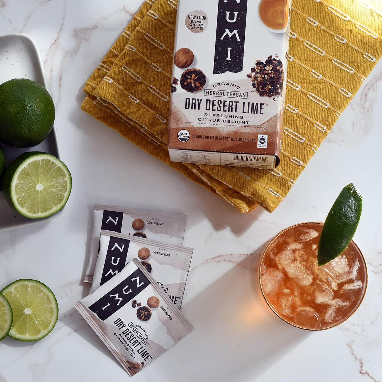 Numi Fairtrade Organic Dry Desert Lime Herbal Tea