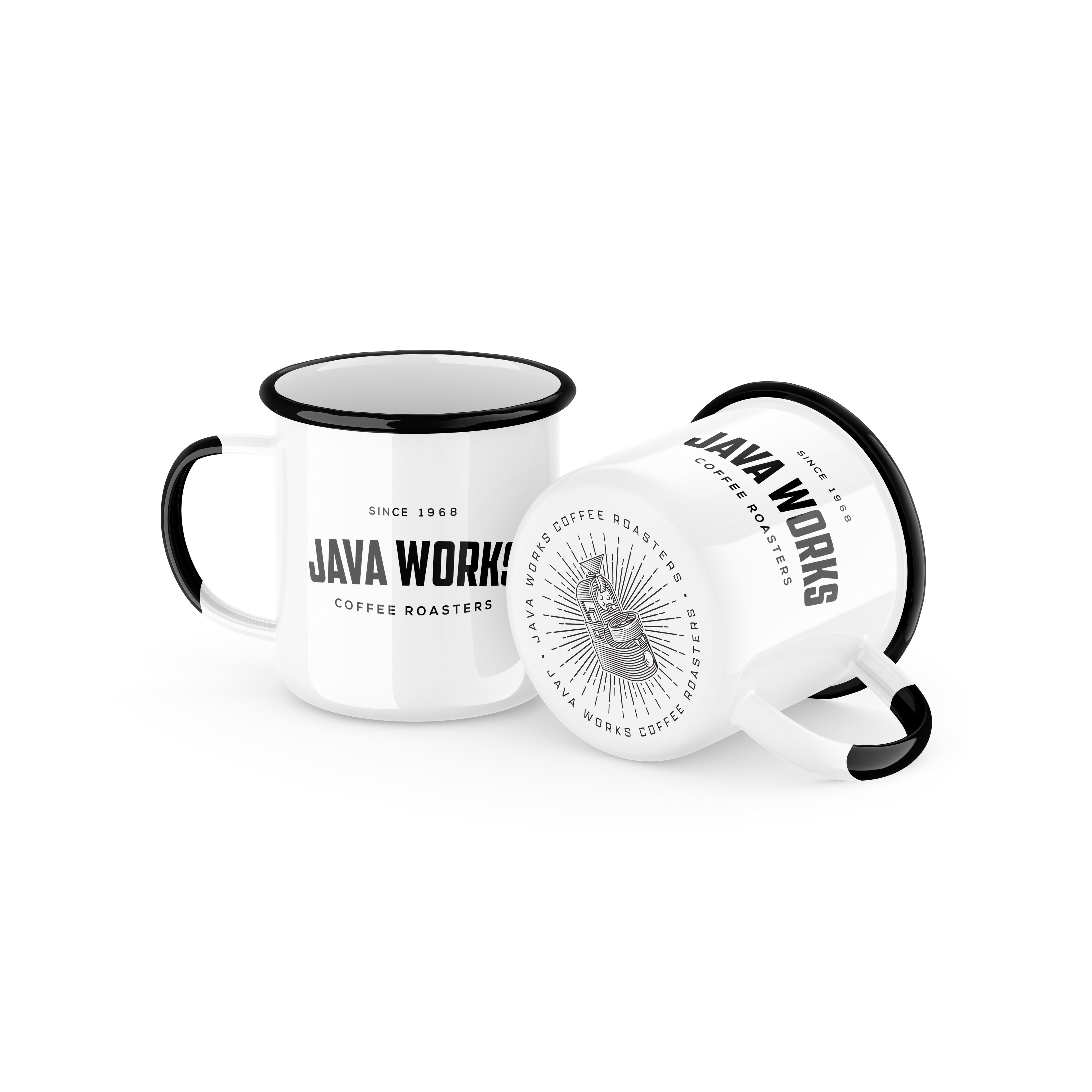 Java Works Enamel Camp Mug (White)