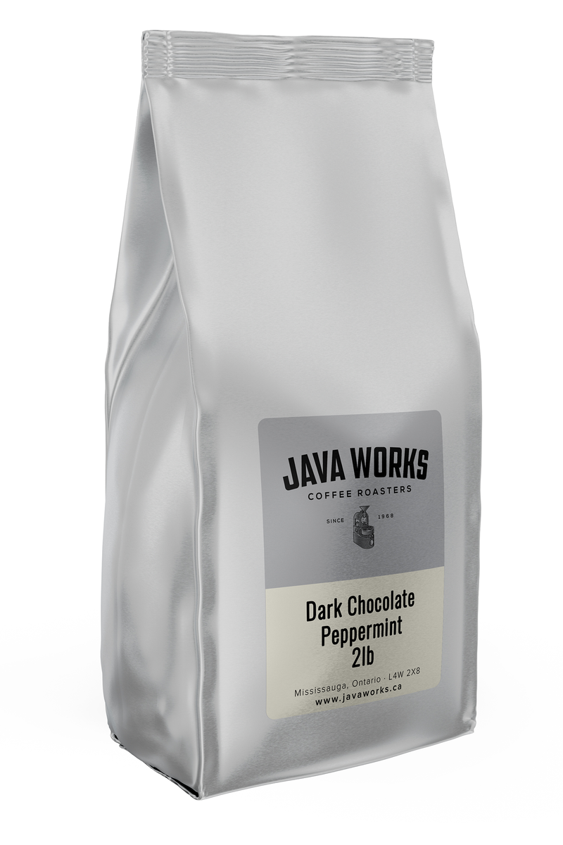 Dark Chocolate Peppermint Flavoured Coffee │ Java Works Coffee Roasters ...