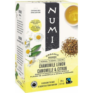 Numi Fairtrade Organic Chamomile Lemon Herbal Tea